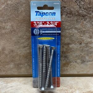 Tapcon stainless steel Phillips flathead 3/16”x 2-3/4” concrete screws